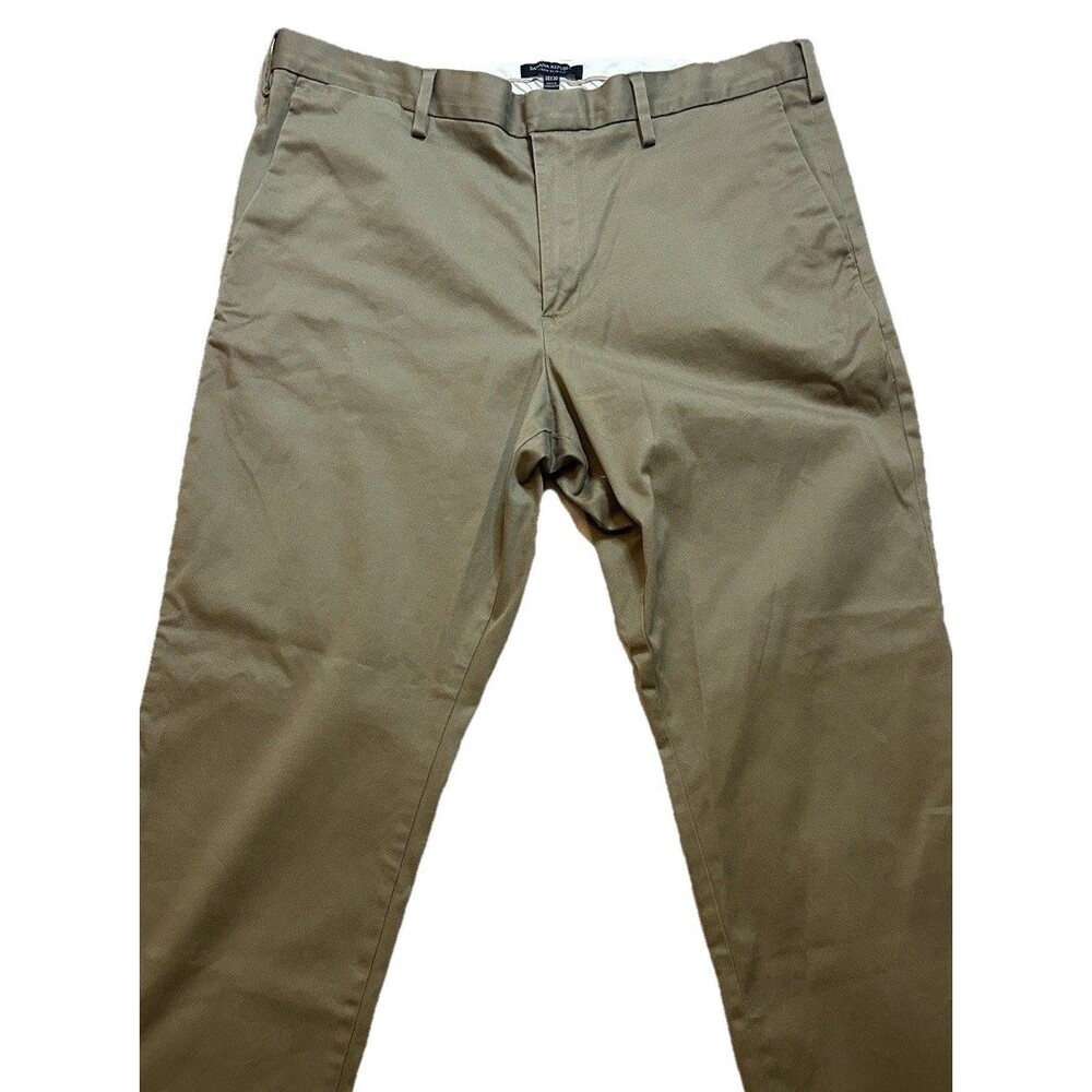 Banana Republic Mens 38x32 Khaki Aiden Slim Rapid Movement Stretch Chino Pants